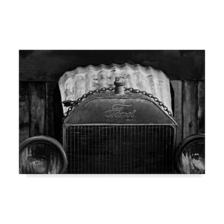 American School 'Black And White Model T' Canvas Art,16x24